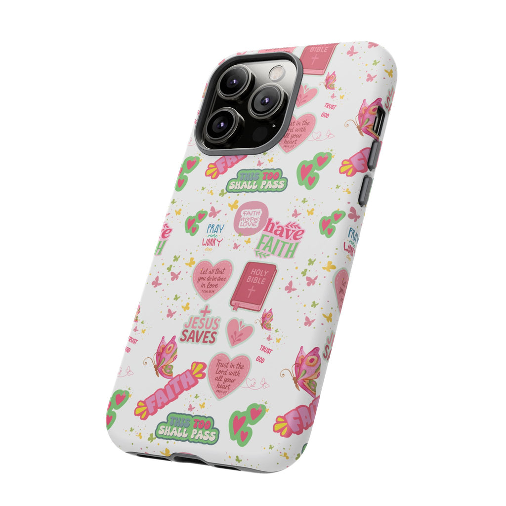 Carry Your Faith Everywhere | Christian Tough Phone Case with Bible Verse or Affirmation | Protective, Inspirational Gift for Christians