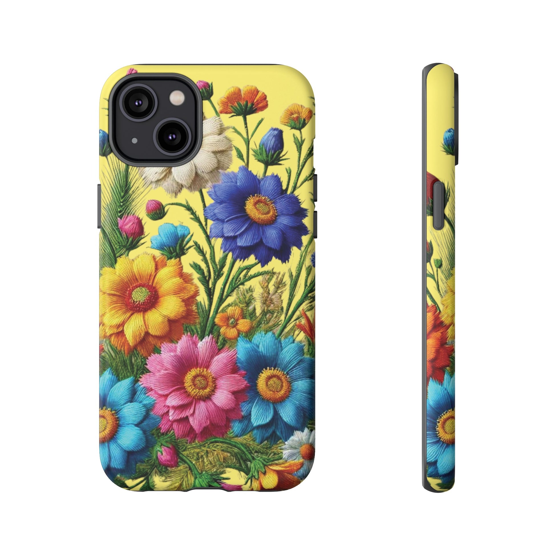 Phone Case Yellow Bright Floral Protective Phone Case Gift for Her Phone 15, Samsung iPhone Samsung  iPhone 15, Samsung iPhone Samsung Accessory Gift for Her