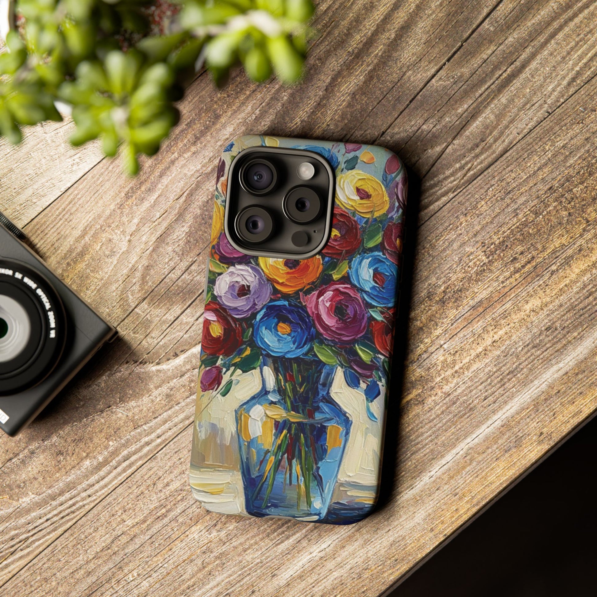 Floral Luxury Oil Painting Illusion Tough Case — Floral Art Phone Case for Art Lovers