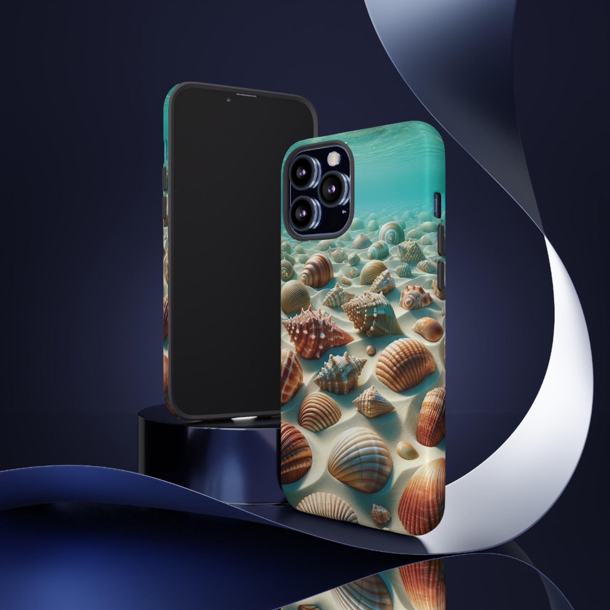 Plush Ocean Bliss Turquoise Seashell Ocean Beach View Protective Phone Case Gift for Her Phone 15, Samsung iPhone Samsung Gift for Her Case iPhone 15, Samsung iPhone Samsung Accessory Gift for Her.