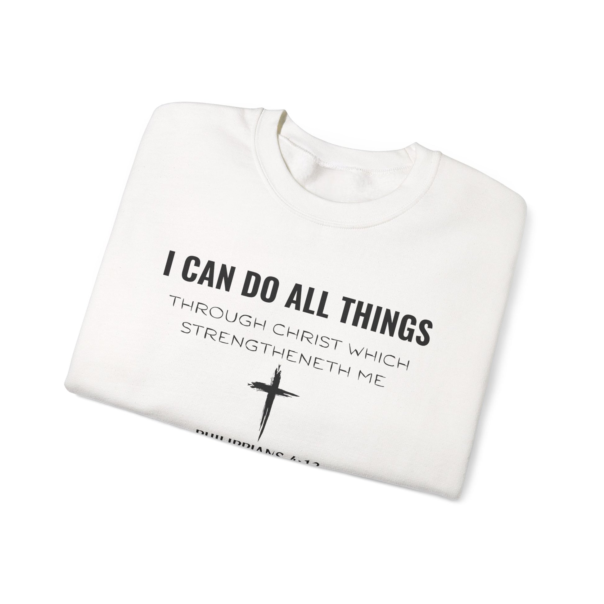 Inspirational Quote Sweatshirt, Unisex Crewneck, Faith Apparel, Perfect Gift for Christians, Cozy Everyday Wear, Bible Verse Design