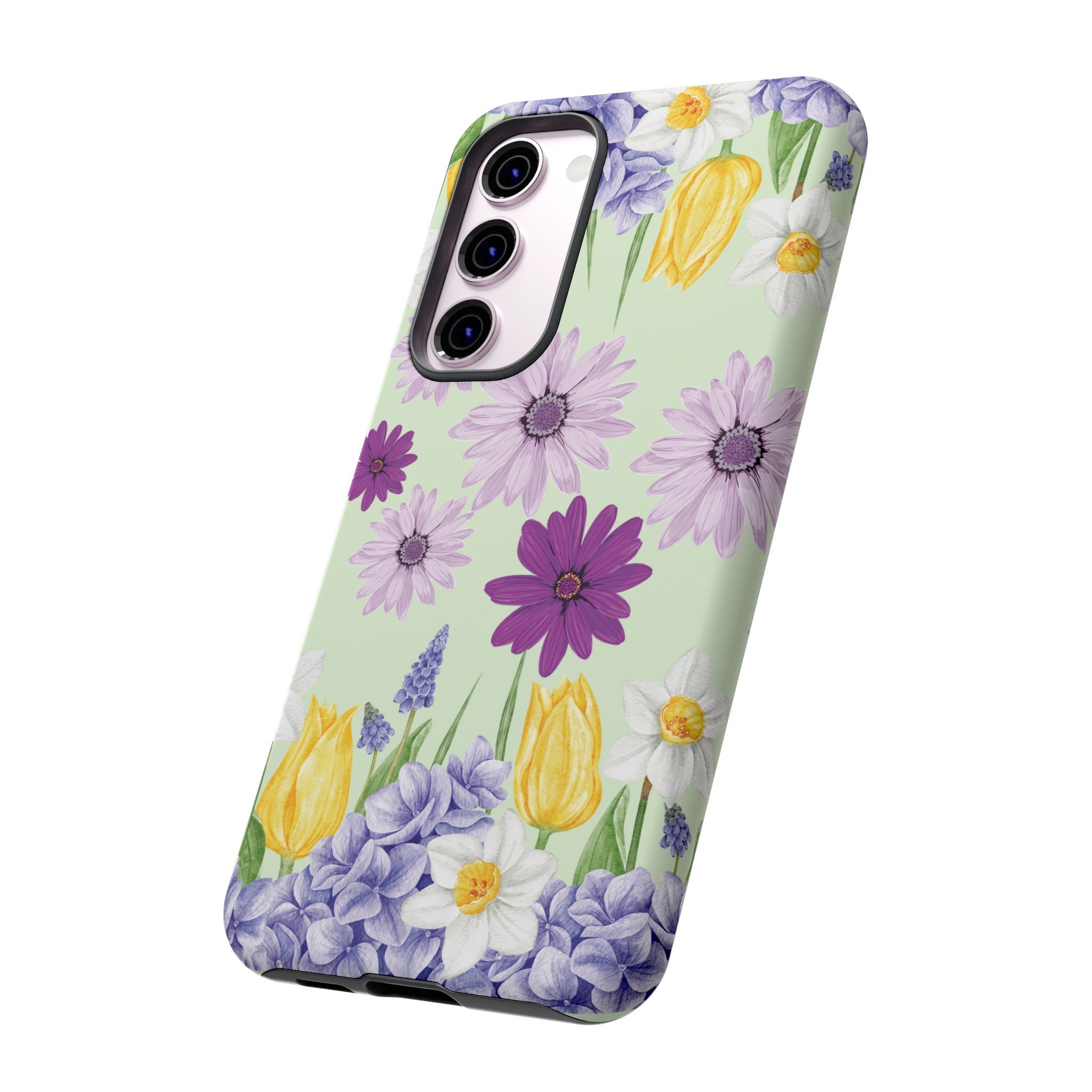 Lavender Yellow Flower Phone Case – Stylish Protective Cover for iPhone & Samsung, Botanical Design, Perfect Gift for Spring & Everyday Elegance