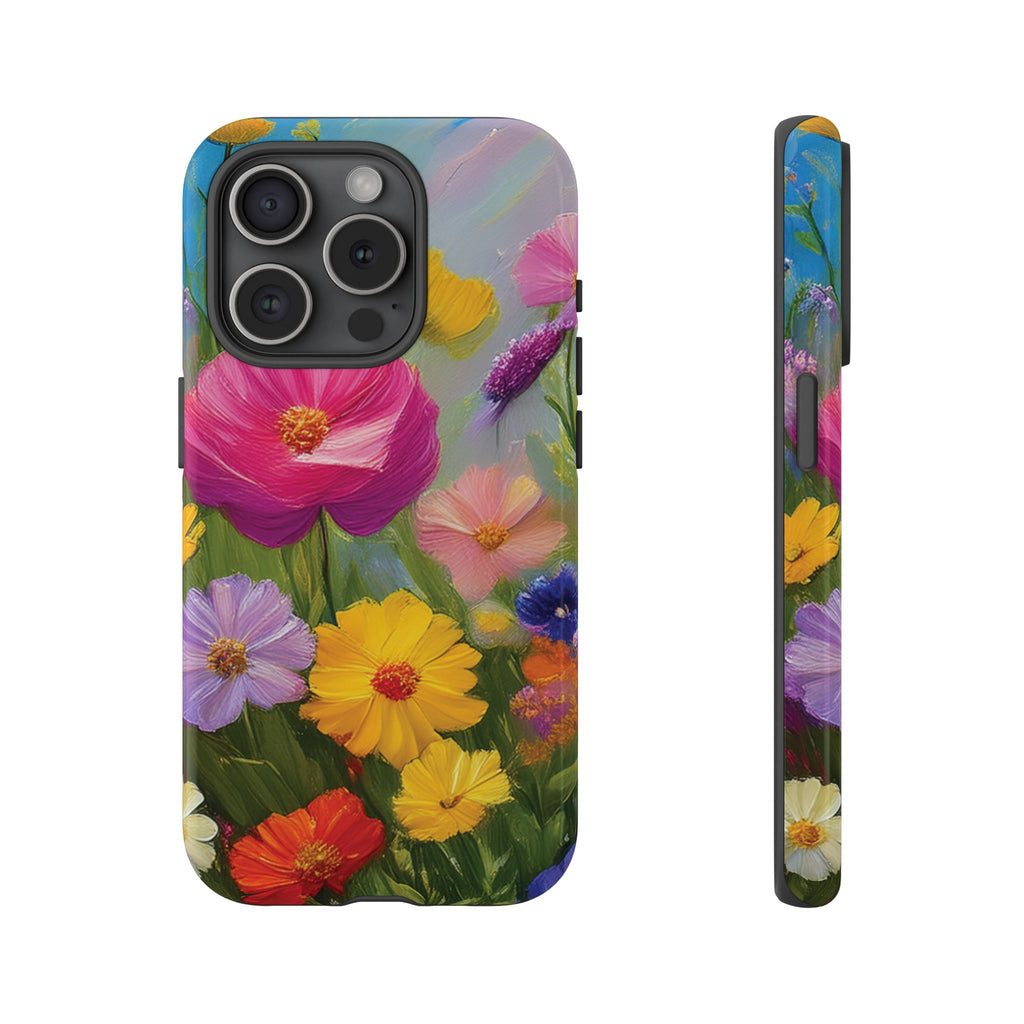 Vibrant Wildflower Painting Phone Case Hand-Painted Floral Art Design | Bright Nature-Inspired Cover | Perfect Gift for Flower Lovers iPhone & Galaxy