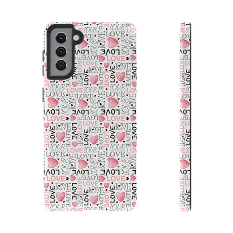 Cute Love Modern Watercolor Abstract Phone Case Compatible with iPhone, Samsung & More - Stylish, Durable Protection with Vibrant Artistic Design Perfect Gift for Her