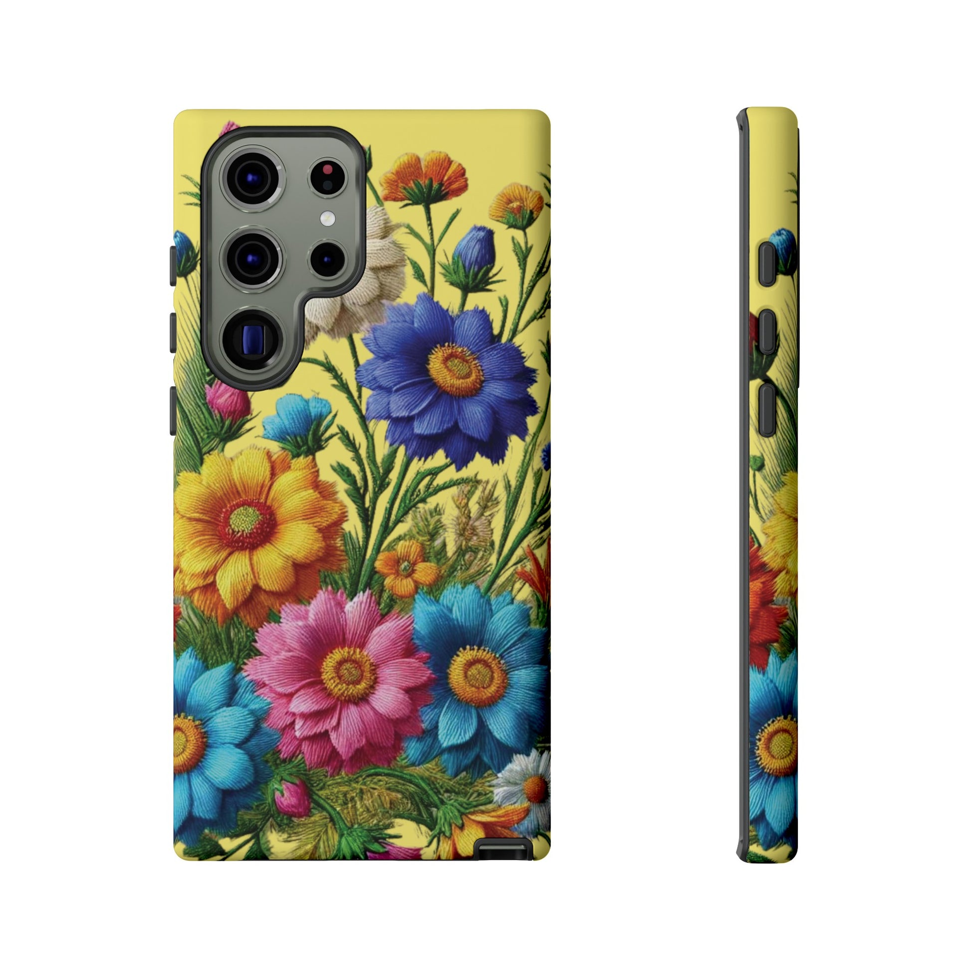 Phone Case Yellow Bright Floral Protective Phone Case Gift for Her Phone 15, Samsung iPhone Samsung  iPhone 15, Samsung iPhone Samsung Accessory Gift for Her
