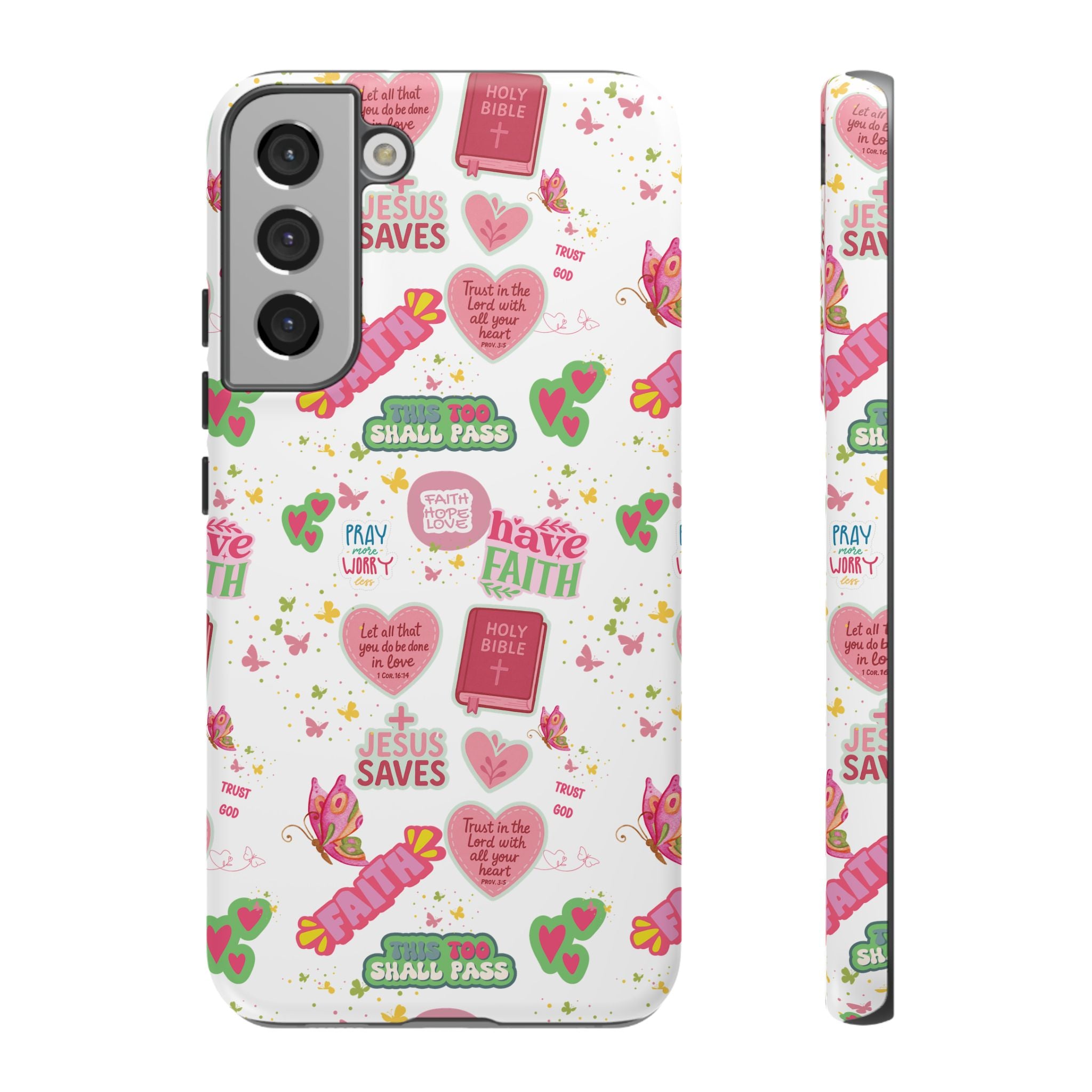 Carry Your Faith Everywhere | Christian Tough Phone Case with Bible Verse or Affirmation | Protective, Inspirational Gift for Christians