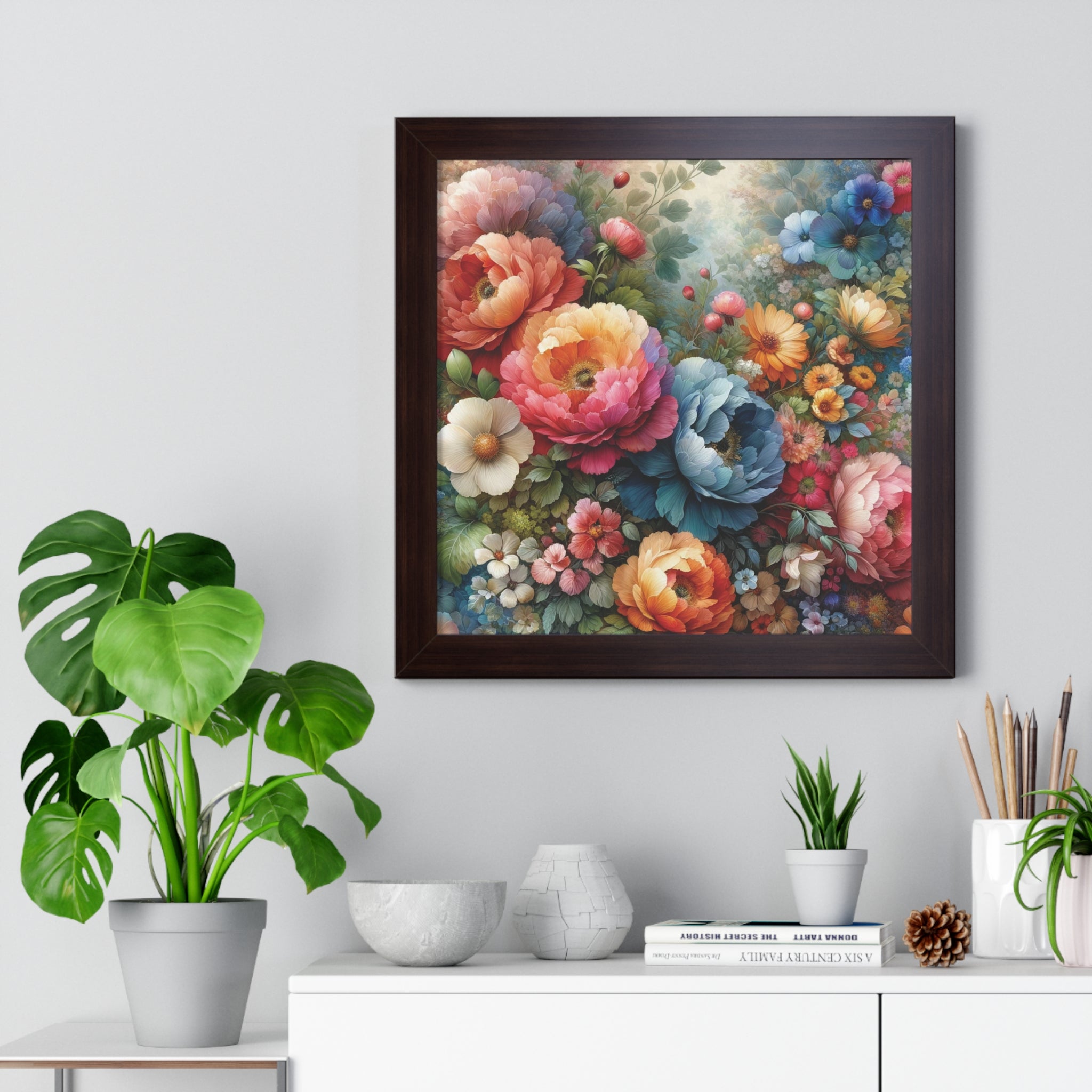 Floral Framed Vertical Poster Elegance in Every Stroke Premium Framed Vertical Posters Oil Art Mastery on Archival Matte Paper, Securely Encased in Black, White, or Walnut Frames with Durable Acrylic Protection Ready to Hang  Timelessly Crafted..