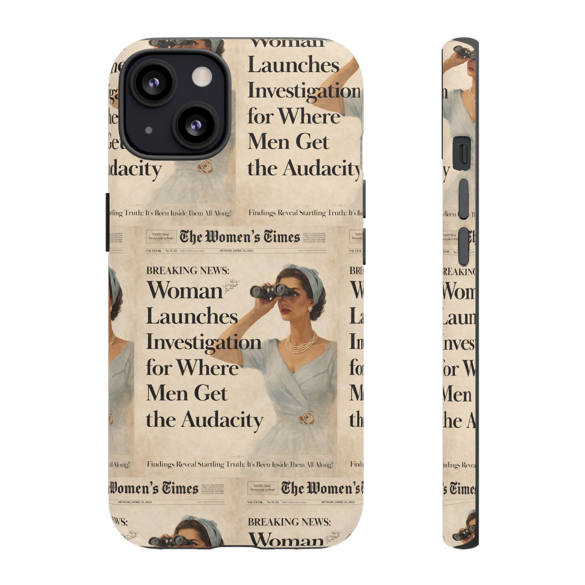 Funny Vintage Sarcastic Women Phone Case | Retro Sarcasm Text Design