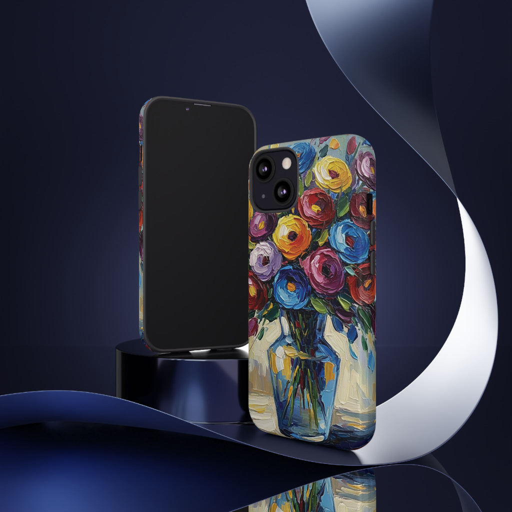 Floral Luxury Oil Painting Illusion Tough Case — Floral Art Phone Case for Art Lovers