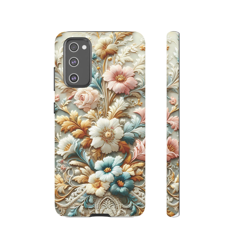 3D Elegant Faux Flowers Phone Case Stylish & Durable for iPhone Samsung Gift iPhone 15, 14, 13 Samsung Pixel Gift for Mom Accessory Gift for Her