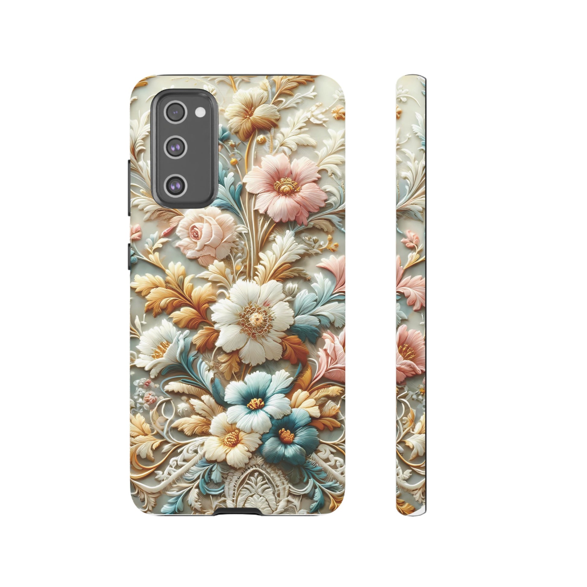 3D Elegant Faux Flowers Phone Case Stylish & Durable for iPhone Samsung Gift iPhone 15, 14, 13 Samsung Pixel Gift for Mom Accessory Gift for Her