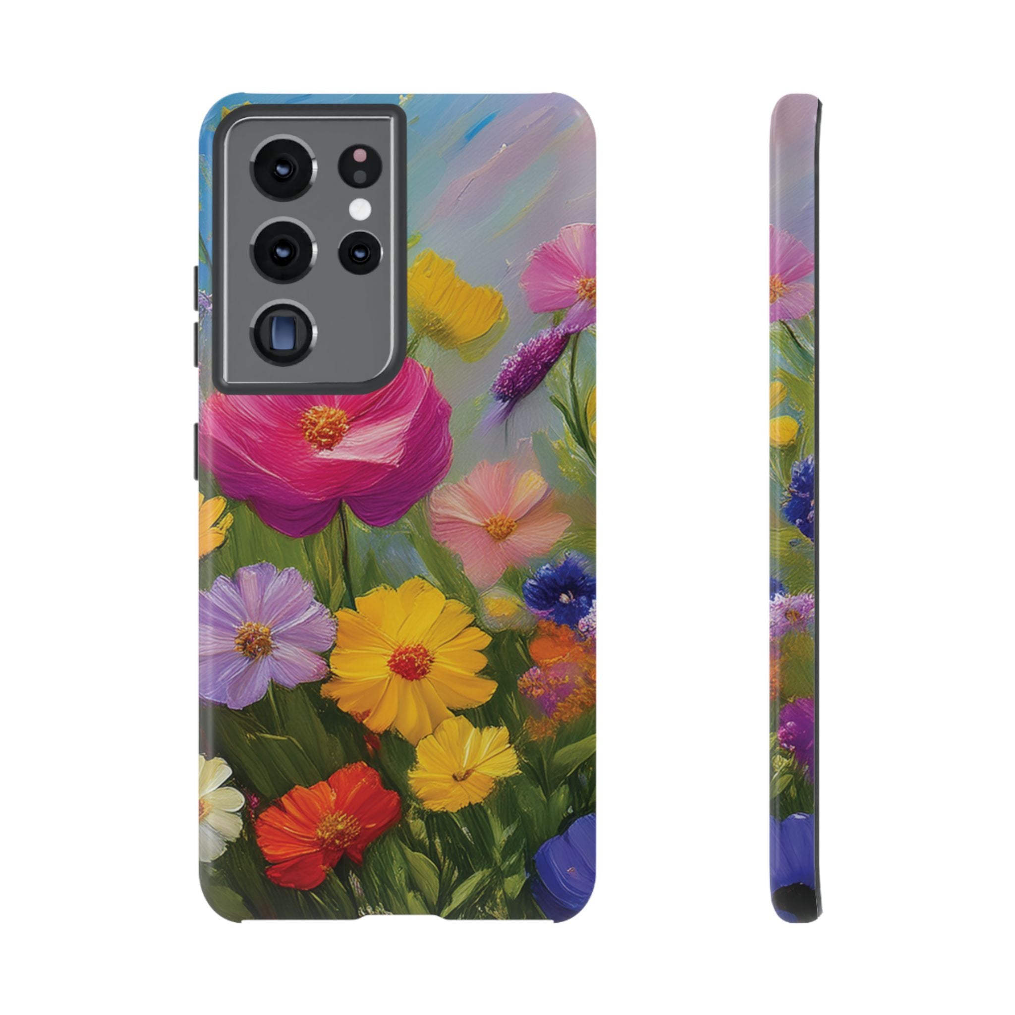 Vibrant Wildflower Painting Phone Case Hand-Painted Floral Art Design | Bright Nature-Inspired Cover | Perfect Gift for Flower Lovers iPhone & Galaxy