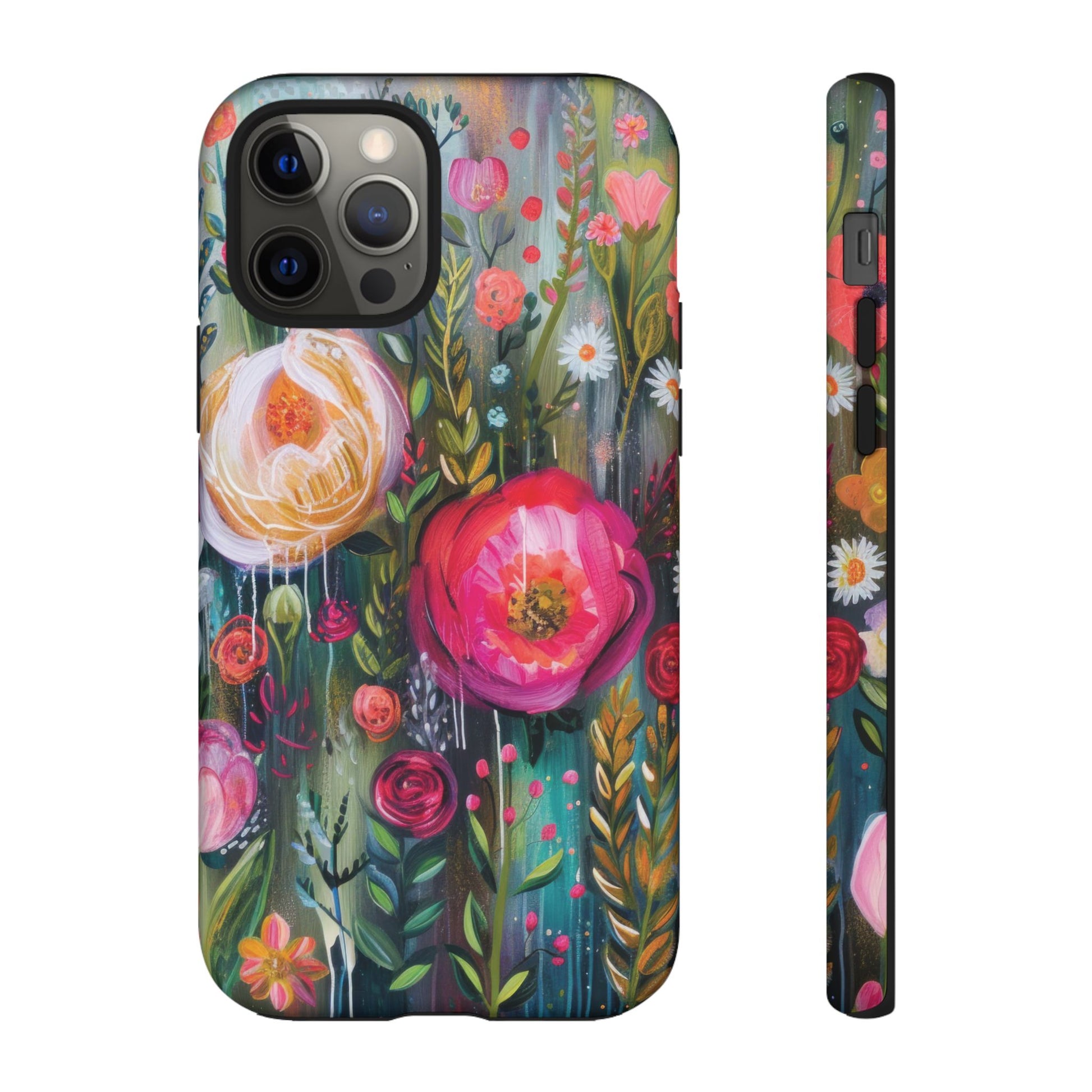 Watercolor Boho Floral Phone Case for iPhone 16 15 14 13 12  21 23 Samsung, and Pixel | Stylish Protective Cover Gift for Her Perfect for Floral Lover - MRSBYVALLE
