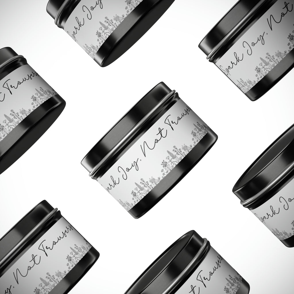 New House Bloom & Glow Elegant Floral Aromas in 4oz/8oz Tin Candles Essence of Nature Collection Unveil Serenity Romance with Exquisite Botanical Scents. Pure Harmony & Grace..