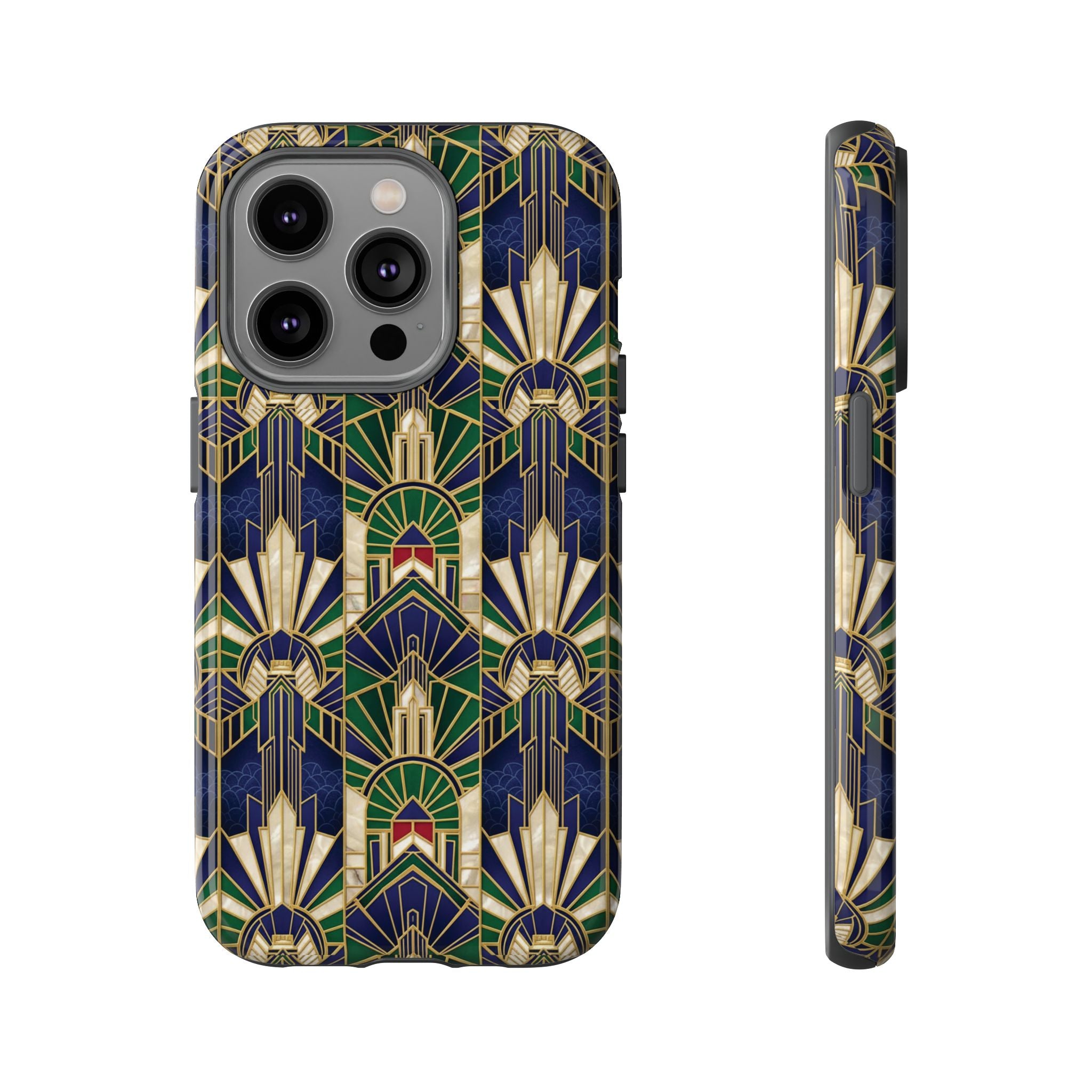Navy & Gold Art Deco Phone Case — Imperial Art Deco Tough Case
