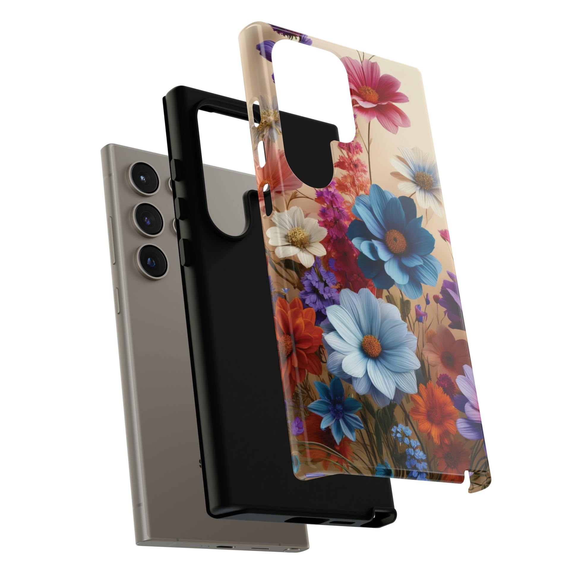 Best Phone Case Floral 3D Illusion Luxury Tough Case Floral Elegant Durable Stylish for Modern Devices iPhone 15, Samsung iPhone Samsung Accessory Gift for Her.