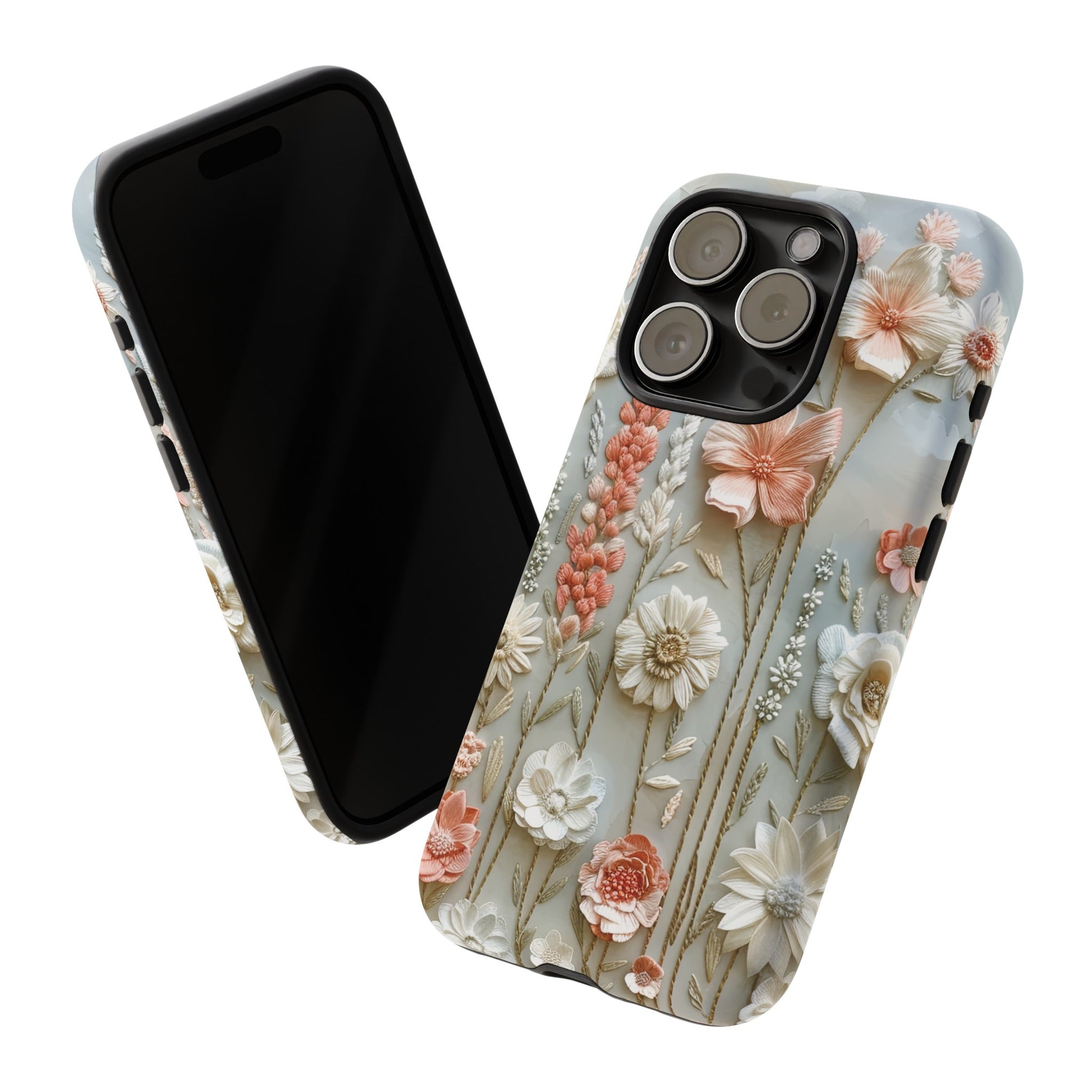 Pastel Wildflowers Protective Phone Case Gift for Her Phone 15, Samsung iPhone Samsung Gift for Her Case iPhone 15, Samsung iPhone Samsung Accessory Gift for Her