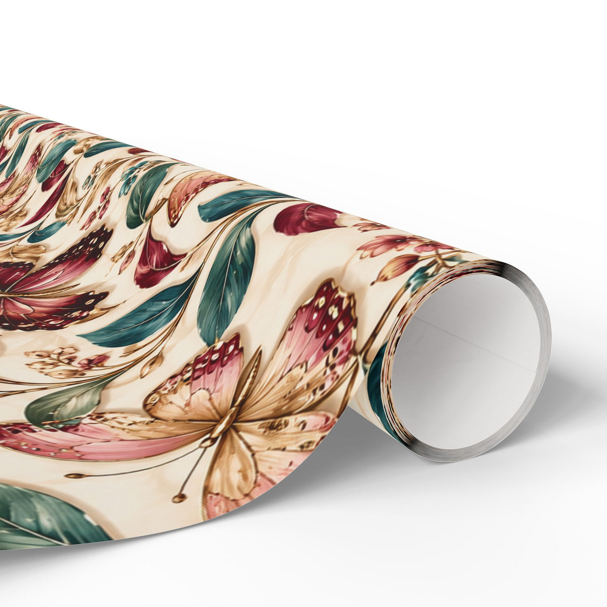 Vintage Butterfly Floral Wrapping Paper