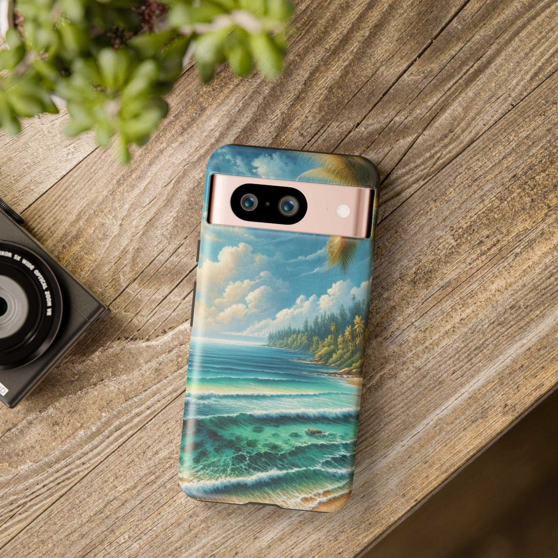 Coastal Serenity Ocean Beach View Protective Phone Case Gift for Her Phone 15, Samsung iPhone Samsung Gift for Her Case iPhone 15, Samsung iPhone Samsung Accessory Gift for Her.