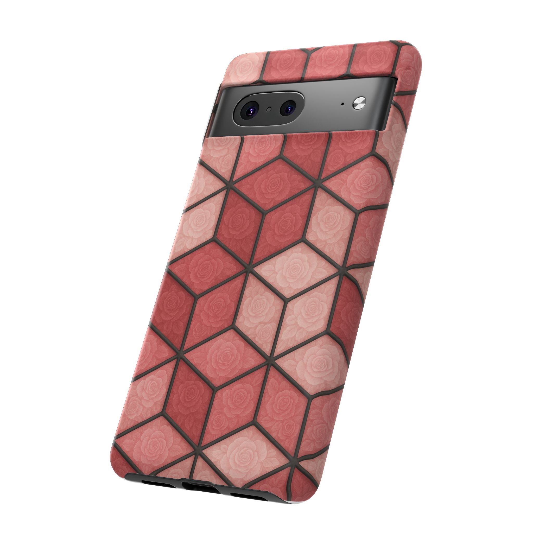 Geometric Stained Glass Illusion Phone Case Colorful Abstract Art, Aesthetic Protective Cover for iPhone, Samsung & Google, Unique Gift Idea Mom