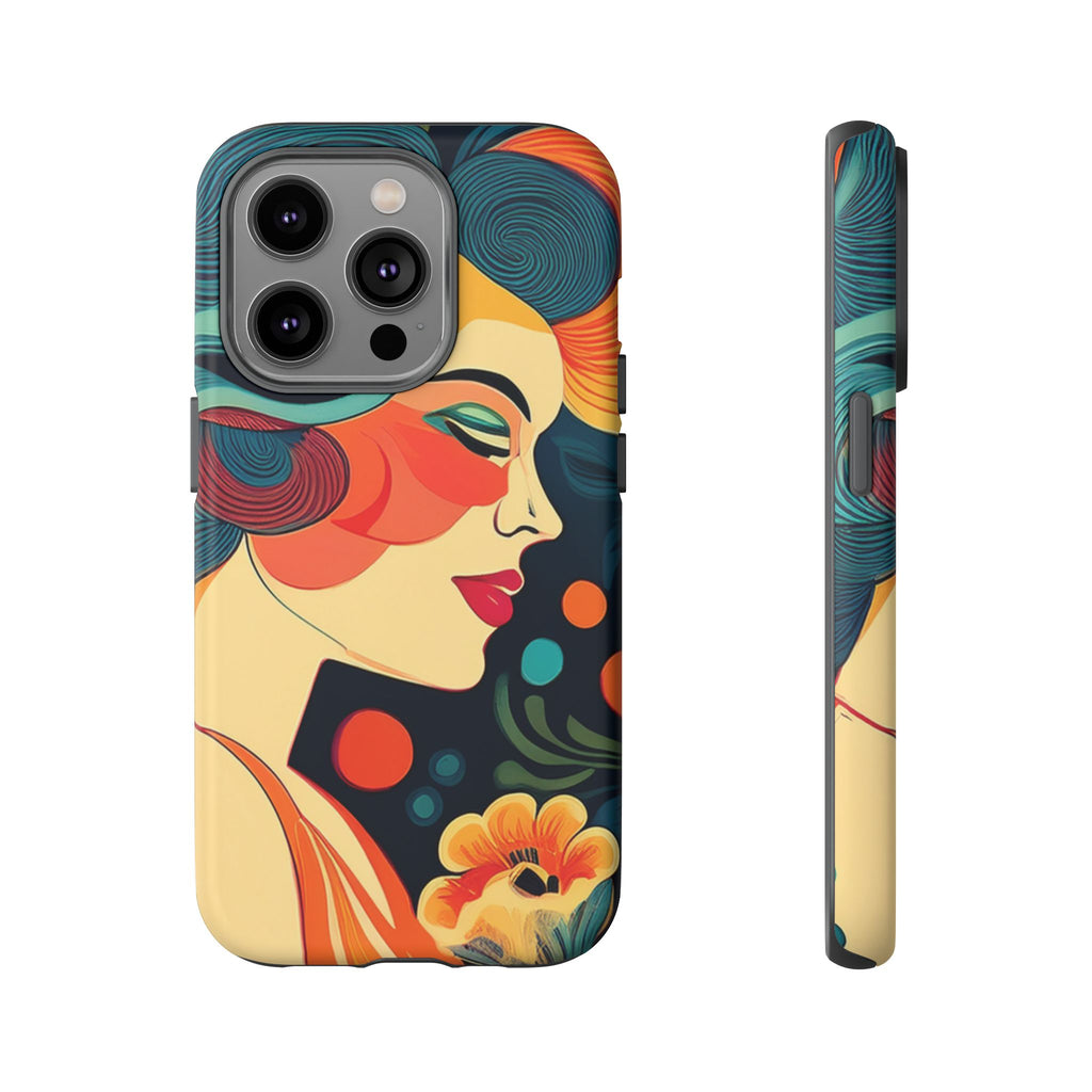 Coque de Téléphone Esthétique Années 50 Rétro Design d'Inspiration Vintage aux Couleurs Pastel Housse Style Mid-Century pour Modèles iPhone et Samsung Galaxy