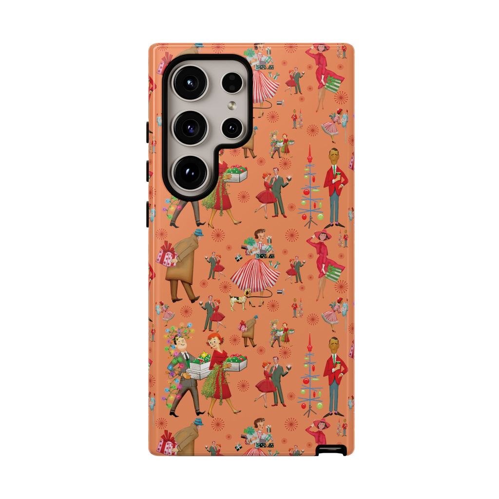 Retro Christmas 50s Phone Case Unique Holiday Protection for Your Device | Stylish & Durable Cover Gift for Her Phone 17, 16, 15, Samsung iPhone Accessory Gift for Her