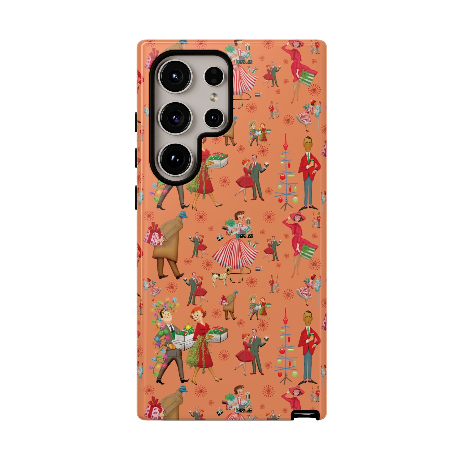 Retro Christmas 50s Phone Case Unique Holiday Protection for Your Device | Stylish & Durable Cover Gift for Her Phone 17, 16, 15, Samsung iPhone Accessory Gift for Her