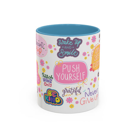 Good Vibes Only Coffee Mug 11 & 15 oz Ceramic Inspirational Cup, Positive Affirmation Gift for Mom, Teacher & Coworker | Morning Motivation Mother's Day, or Cozy Spring Mornings