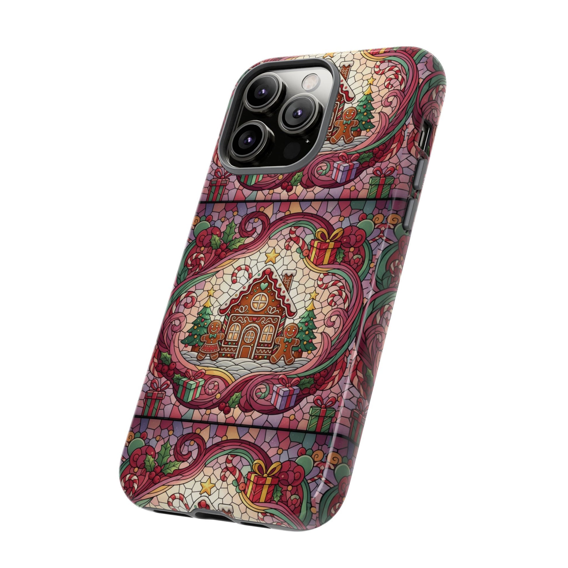 iPhone Case 17, 16  Gingerbread Stained Glass Tough Case Samsung perfect phone case