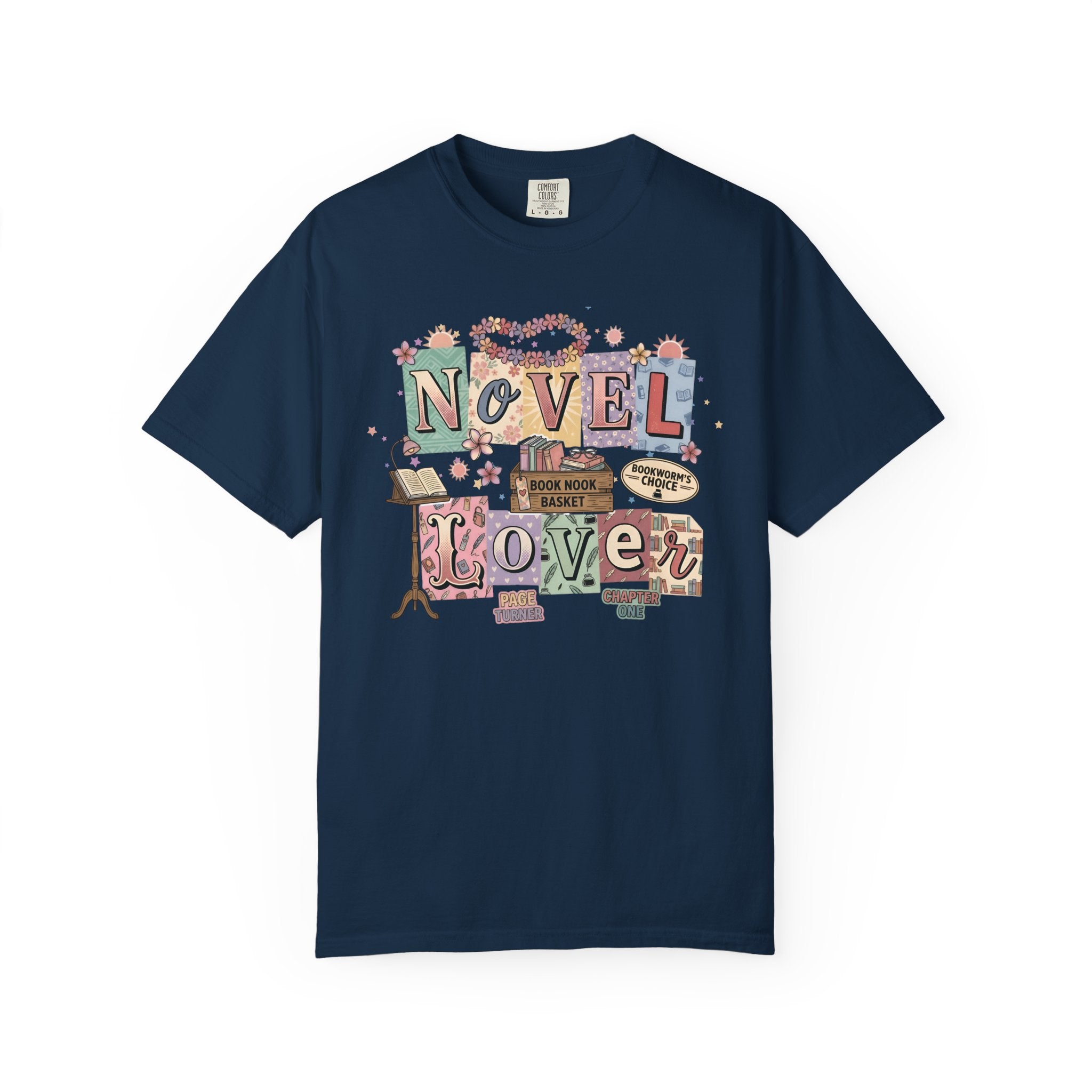 Novel Lover Reader T-Shirt — Book Lover Tee for Her Romantic