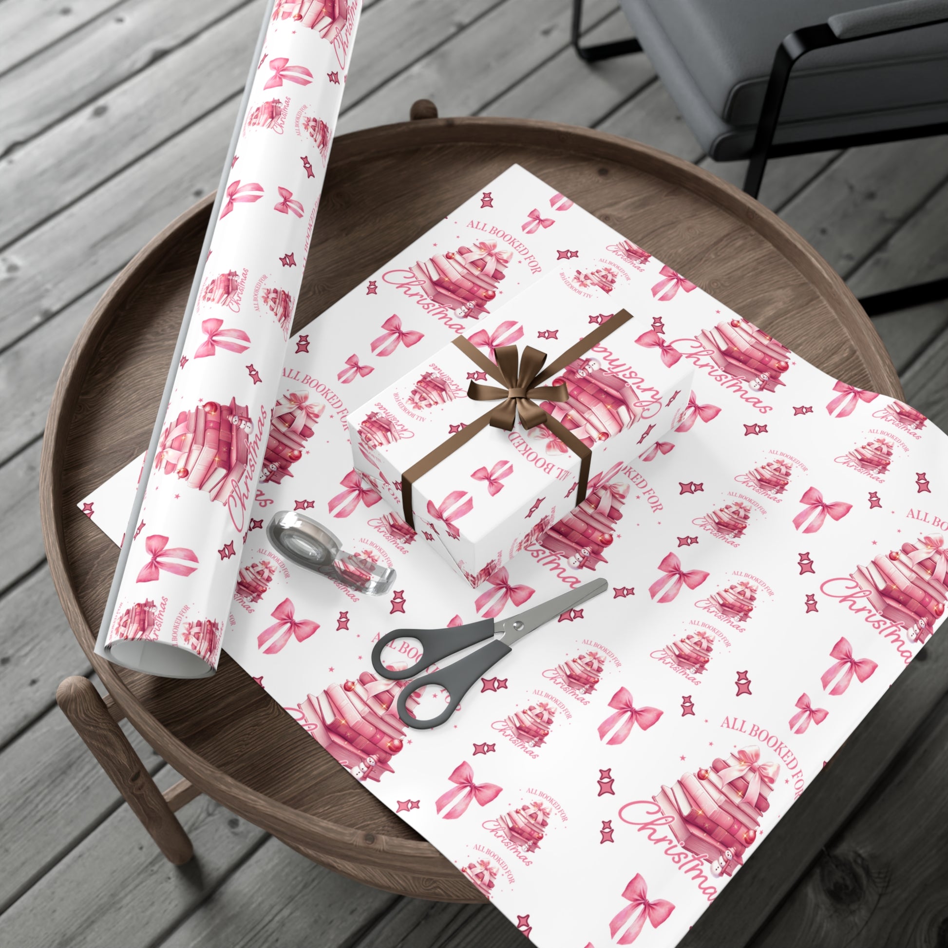 All Booked for Christmas Pink Books & Bows Holiday Edition Perfect for Book Lovers! Celebrate the Joy of Reading with Festive Charm in This Limited Christmas Collection Premium Quality - MRSBYVALLE