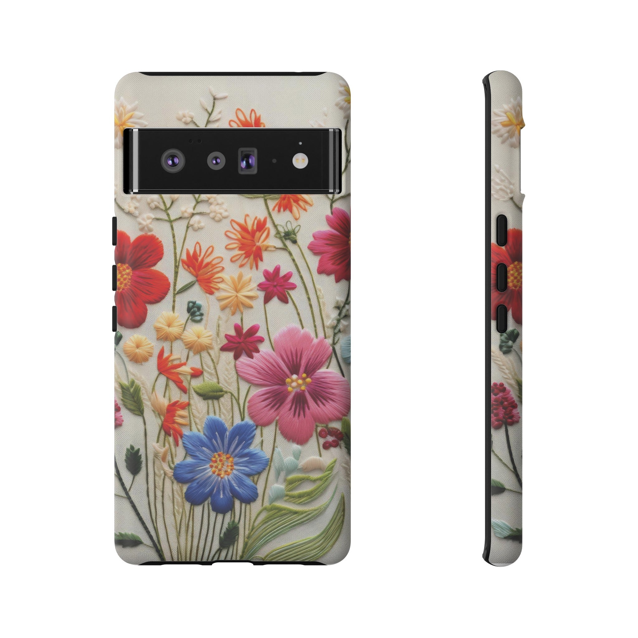 3D Floral Phone Case Elegant Faux Flower Durable for iPhone Samsung Smartphone iPhone 15, 14, 13 Samsung Gift for Mom