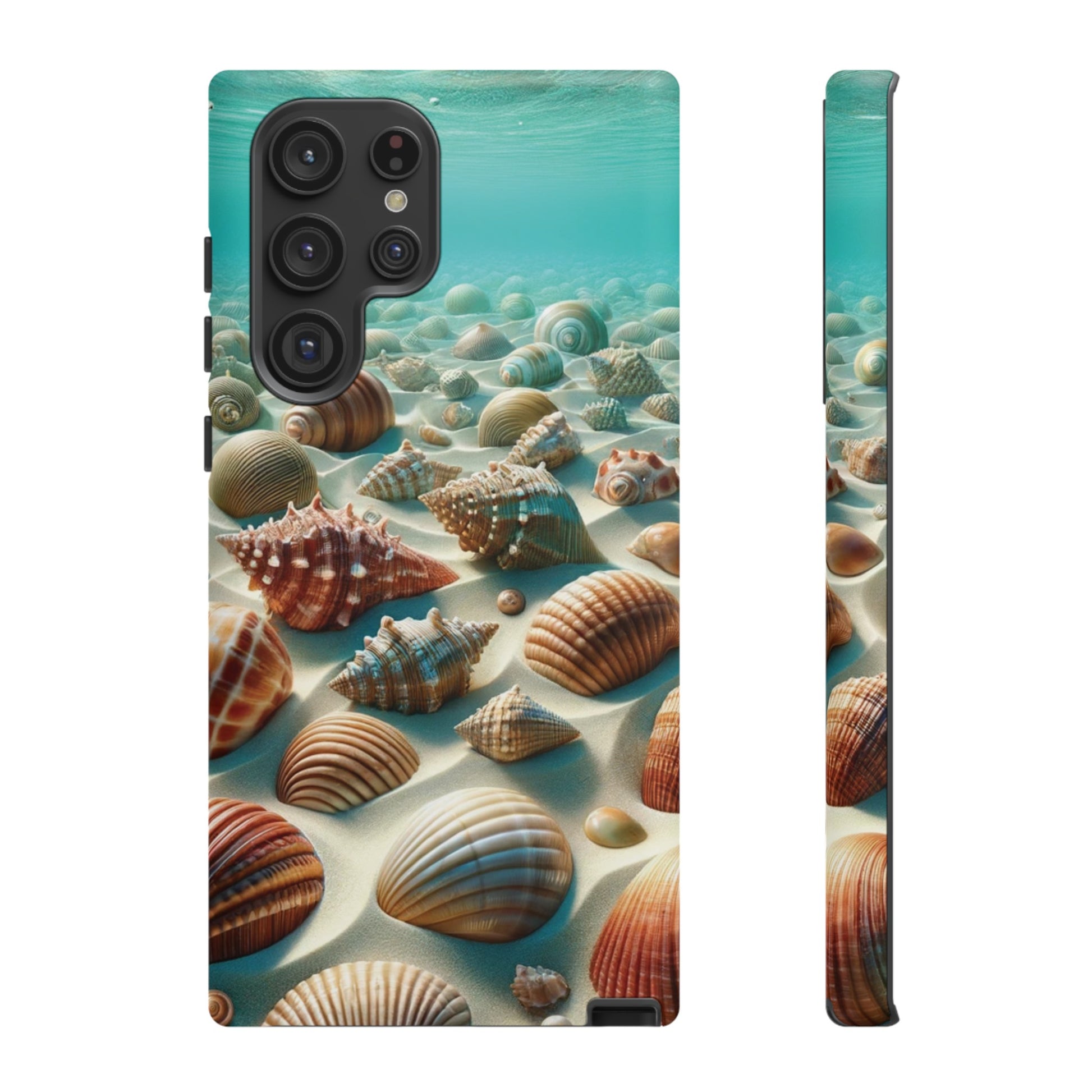 Plush Ocean Bliss Turquoise Seashell Ocean Beach View Protective Phone Case Gift for Her Phone 15, Samsung iPhone Samsung Gift for Her Case iPhone 15, Samsung iPhone Samsung Accessory Gift for Her.