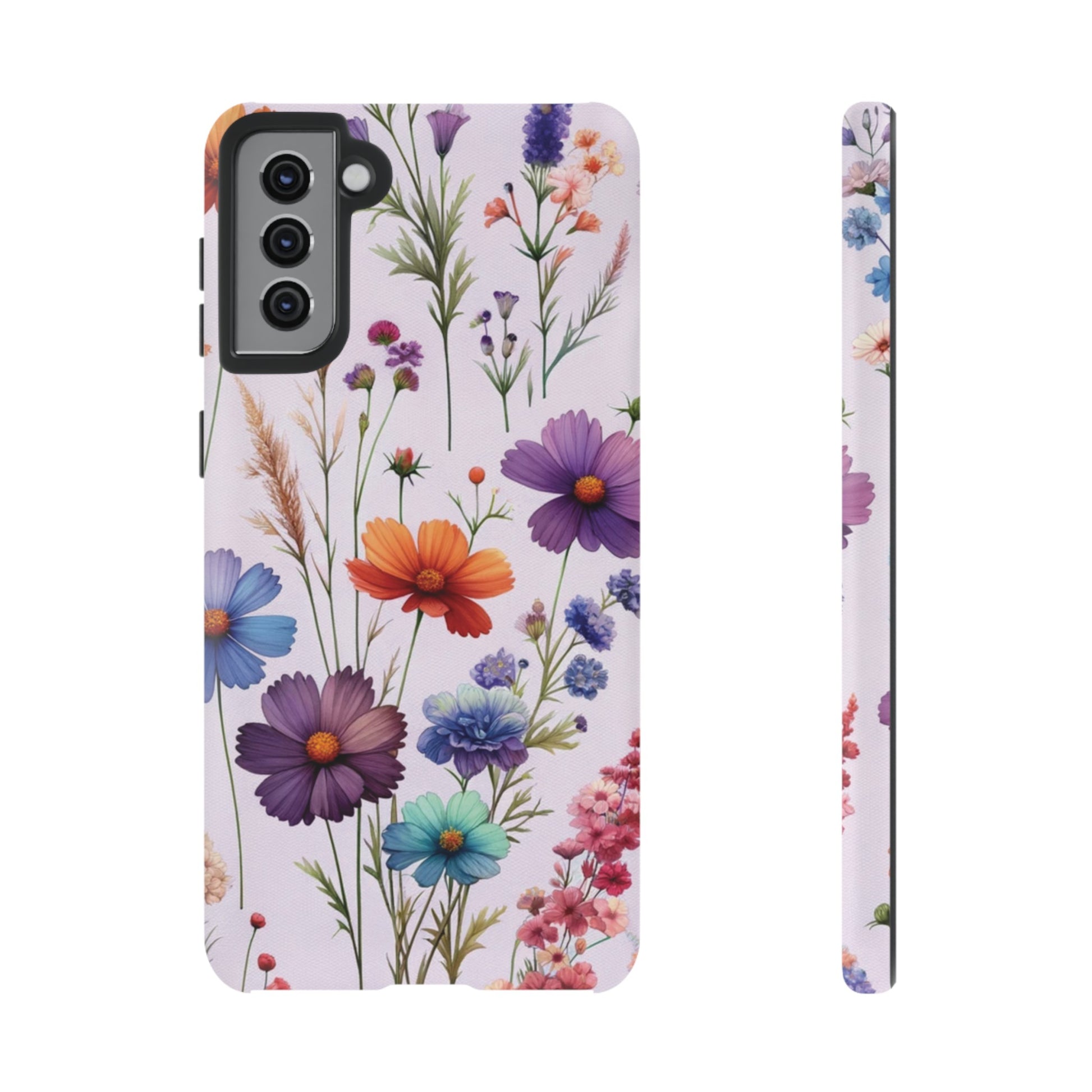 Lavender Wildflowers Protective Phone Case Gift for Her Phone 15, Samsung iPhone Samsung Gift for Her Case iPhone 15, Samsung iPhone Samsung Accessory Gift for Her.