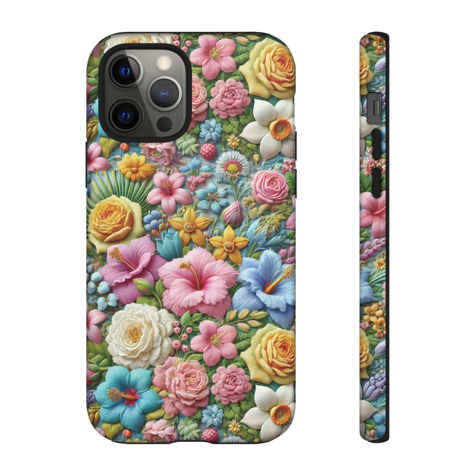 Elegant Pastel Flower Phone Case – Beautiful Floral Design, Durable Protection for Your Device, Stylish and Lightweight, Perfect Gift for Flower Lovers