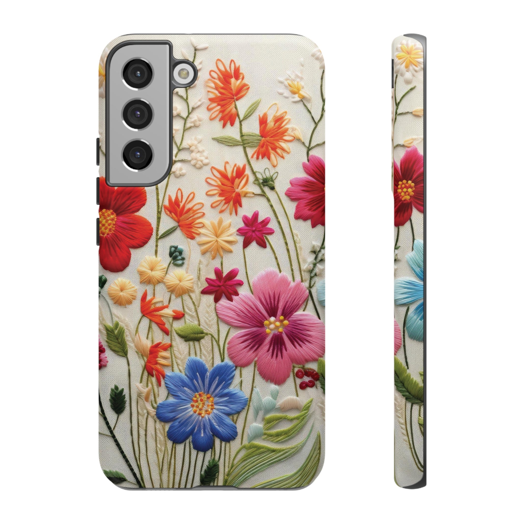 3D Floral Phone Case Elegant Faux Flower Durable for iPhone Samsung Smartphone iPhone 15, 14, 13 Samsung Gift for Mom