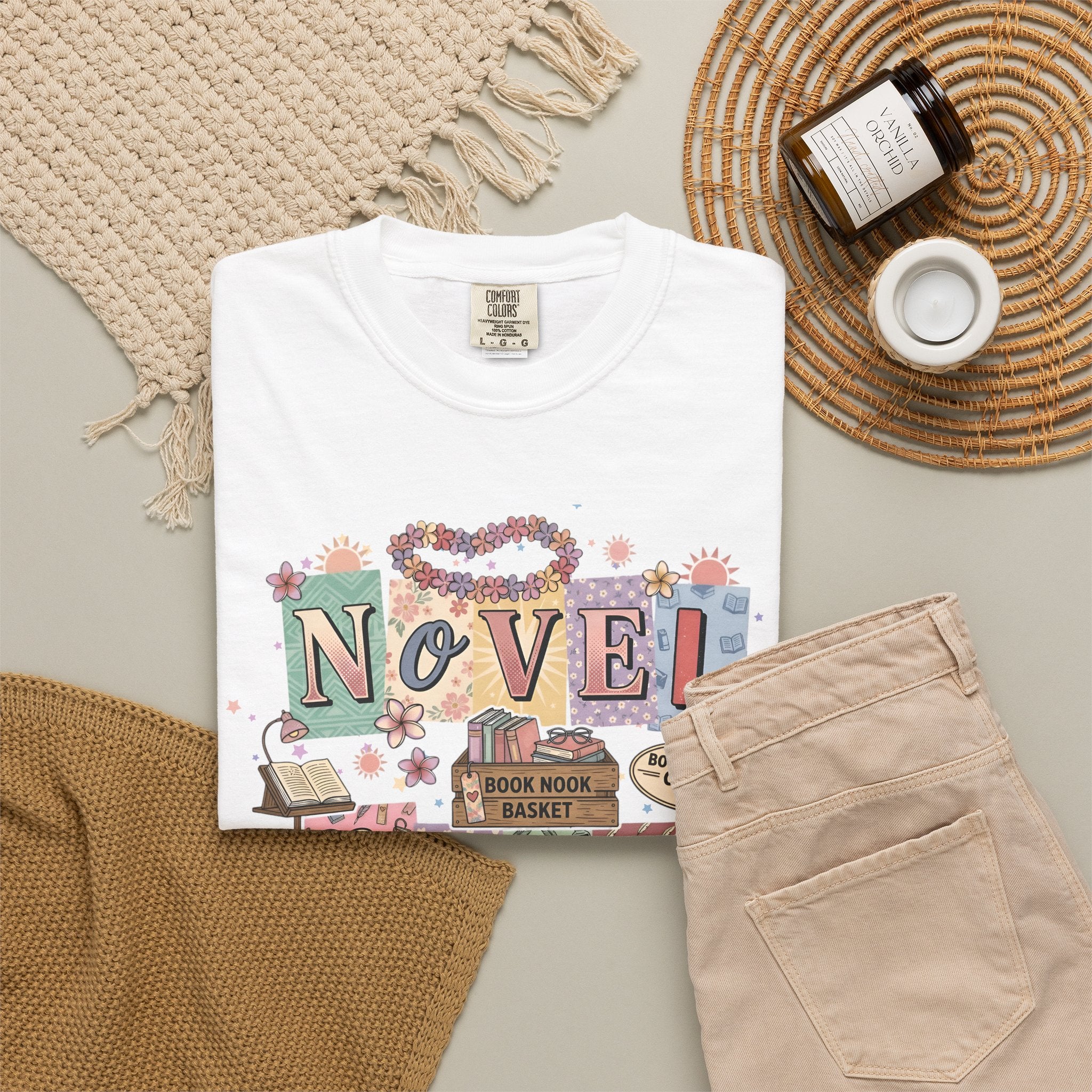 Novel Lover Reader T-Shirt — Book Lover Tee for Her Romantic