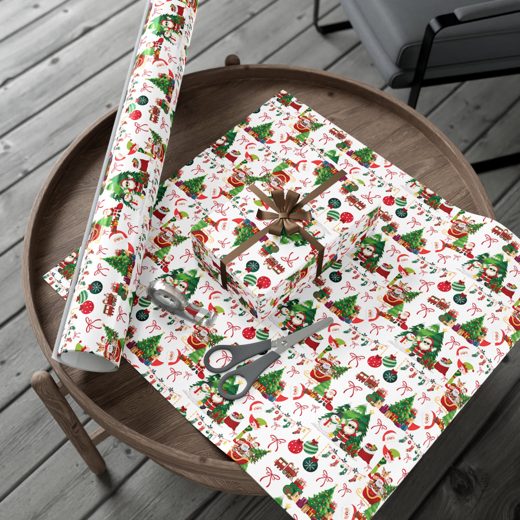Fun Santa Christmas Theme Wrapping Paper Premium Festive Gift Wrap Roll, Classic Holiday Design, Great for Presents, Durable, Vibrant, and Perfect for Seasonal Gifting
