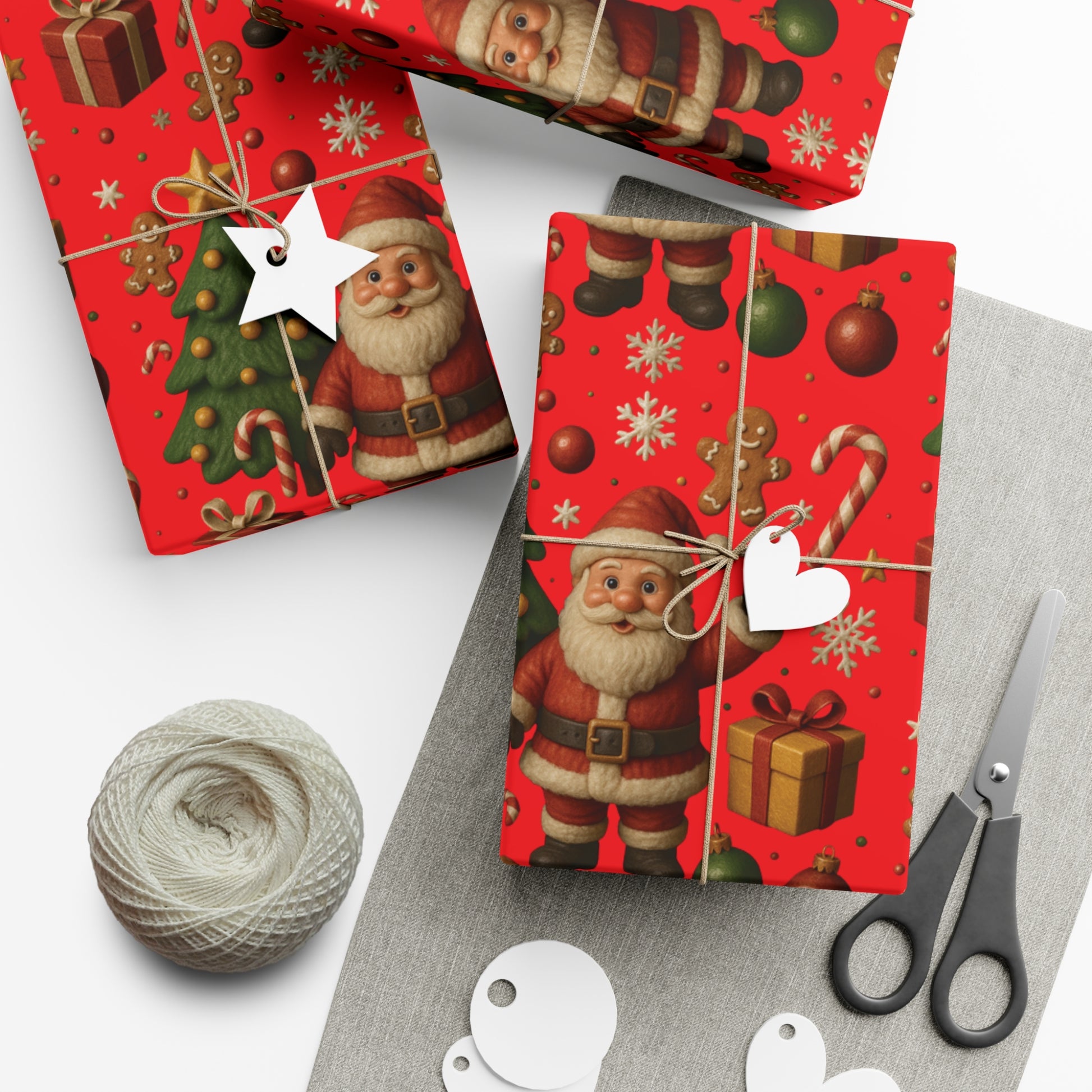 Red Christmas Wrapping Paper Premium Festive Gift Wrap Roll, Classic Holiday Design, Great for Presents, Durable, Vibrant, and Perfect for Seasonal Gifting