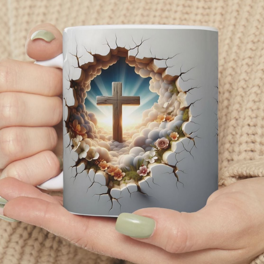 3D Illusion Cross Mug Coffee, Tea or Hot Chocolate