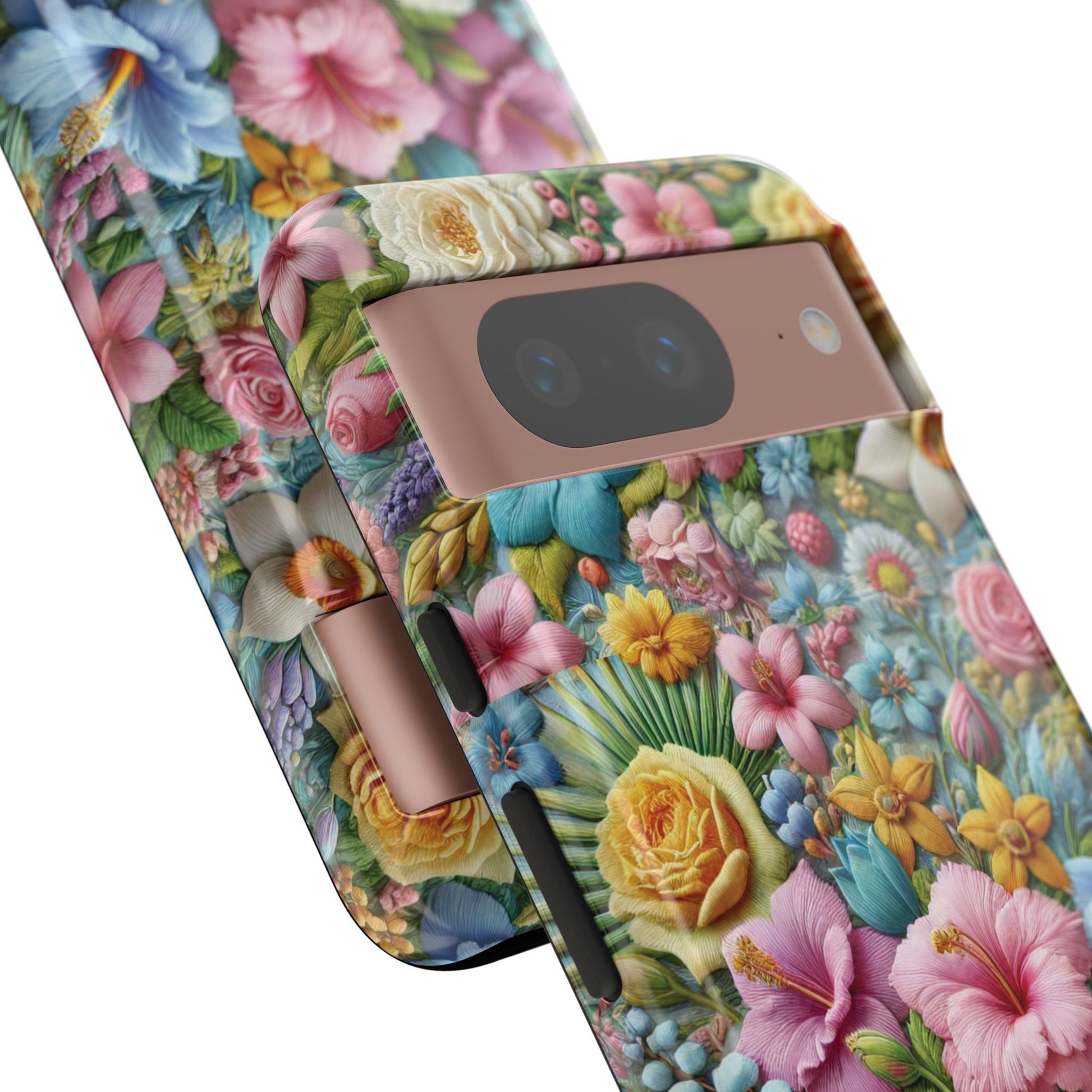 Elegant Pastel Flower Phone Case – Beautiful Floral Design, Durable Protection for Your Device, Stylish and Lightweight, Perfect Gift for Flower Lovers
