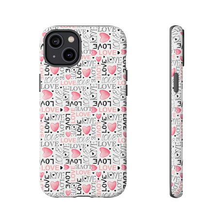 Cute Love Modern Watercolor Abstract Phone Case Compatible with iPhone, Samsung & More - Stylish, Durable Protection with Vibrant Artistic Design Perfect Gift for Her