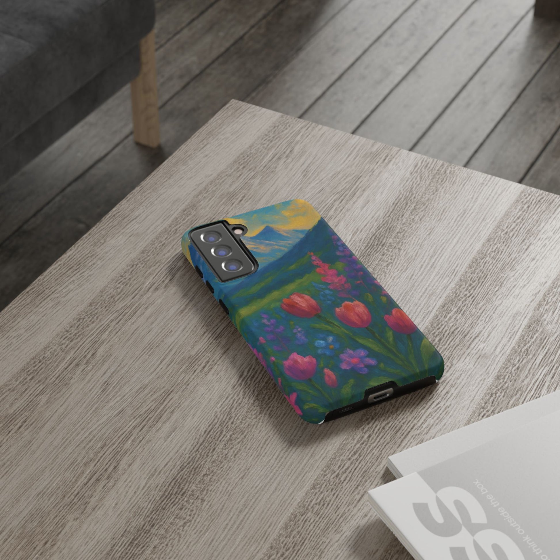 Mountains Wildflowers Phone Case | Vibrant Botanical Floral Design | Nature-Inspired Protective Cover for iPhone & Samsung | Trendy Aesthetic Gift Idea