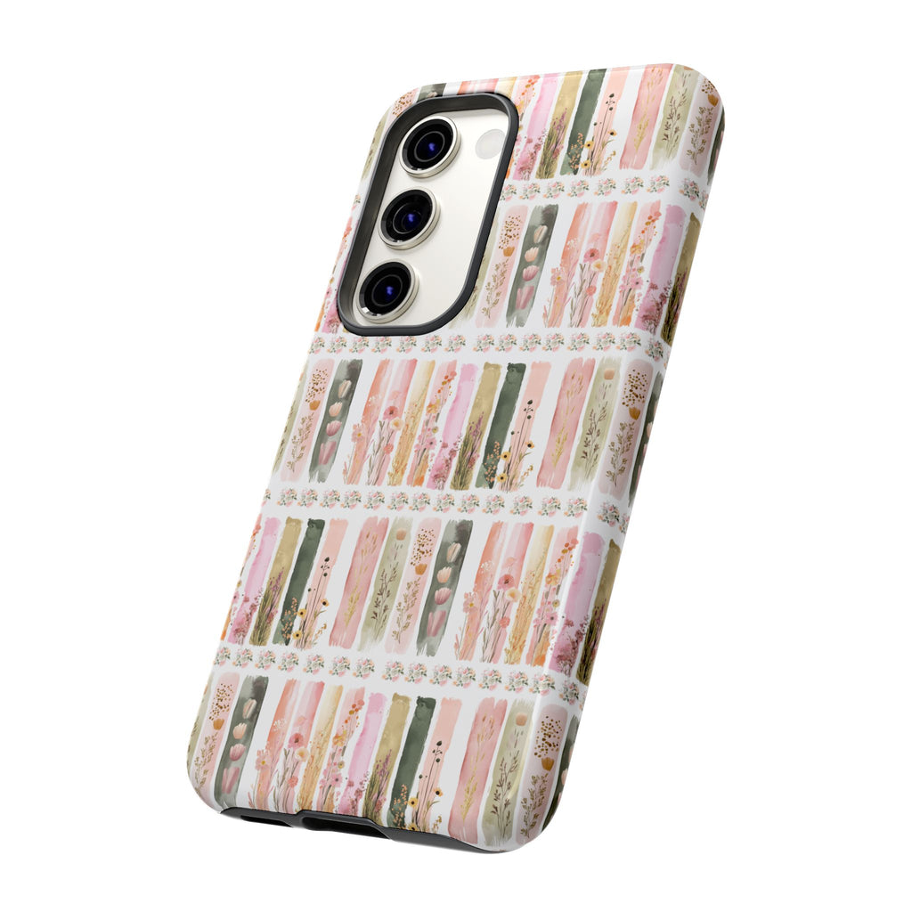 Pastel Brushstroke Floral Phone Case Soft Illusion Flower Design, Aesthetic Protective Cover, Feminine Style, Cute Gift for Her, Fits Most Models
