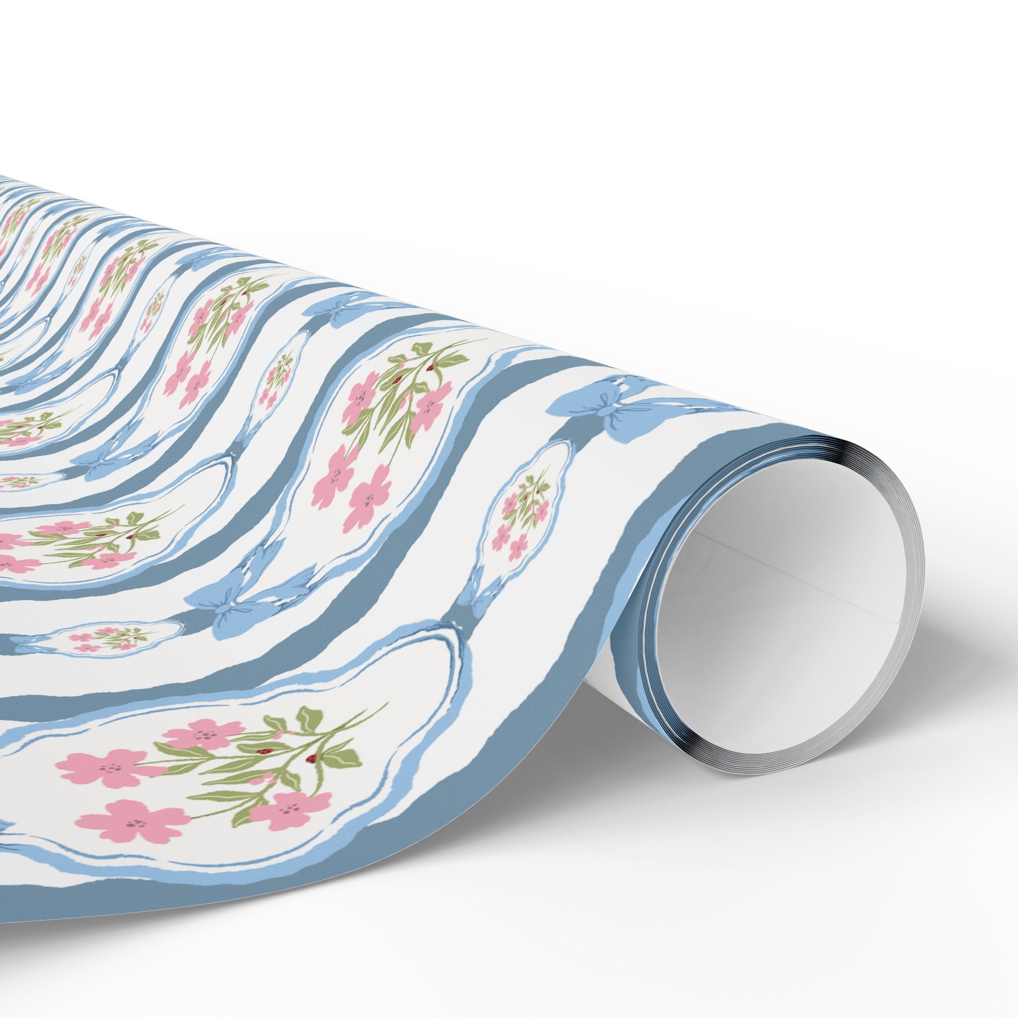 Romantic Vintage Pink Bows Wrapping Paper — Anniversary & Valentine Gift Wrap