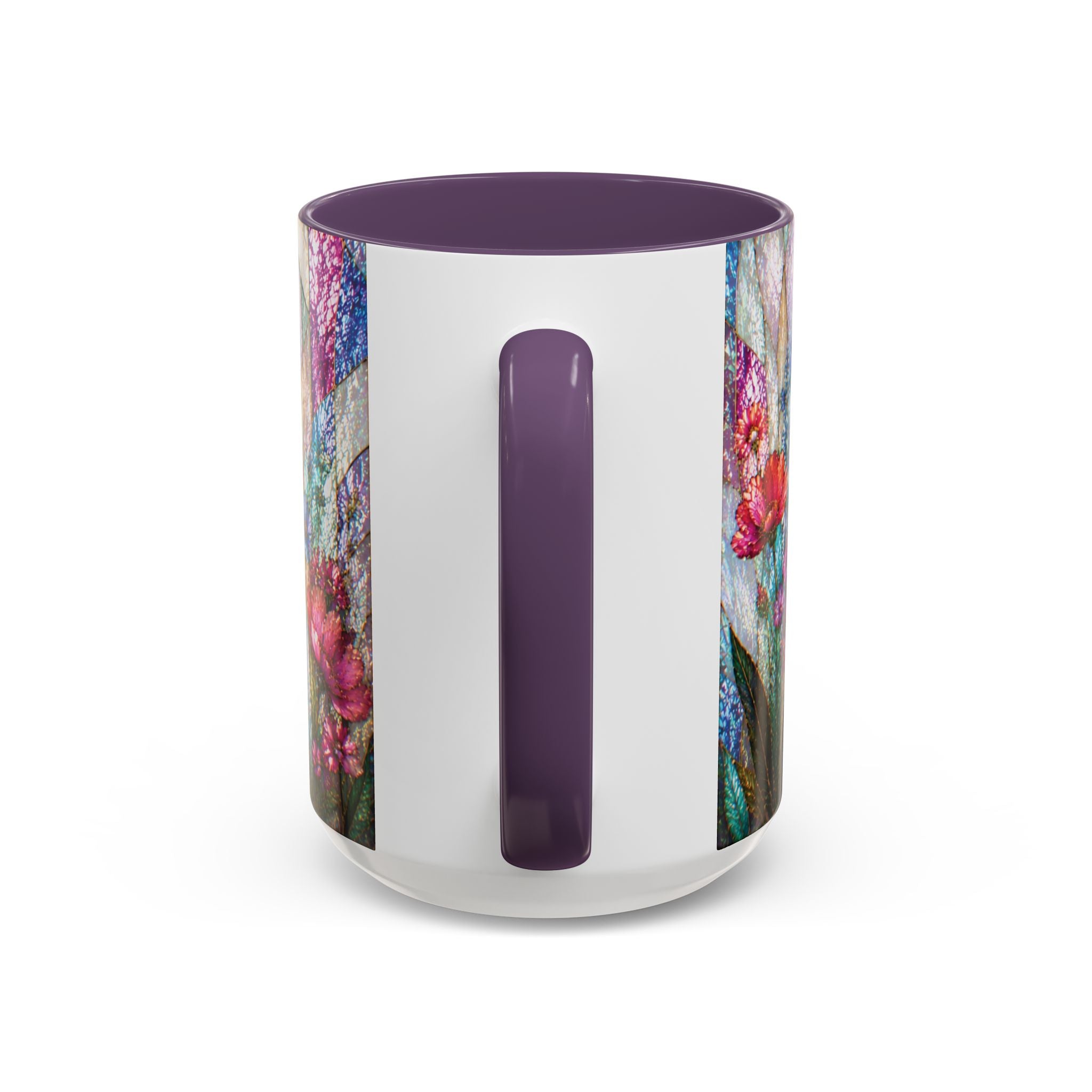 Wildflower Watercolor Coffee Mug Vibrant Wildflower Accent 11/15oz Stain Glass Illusion
