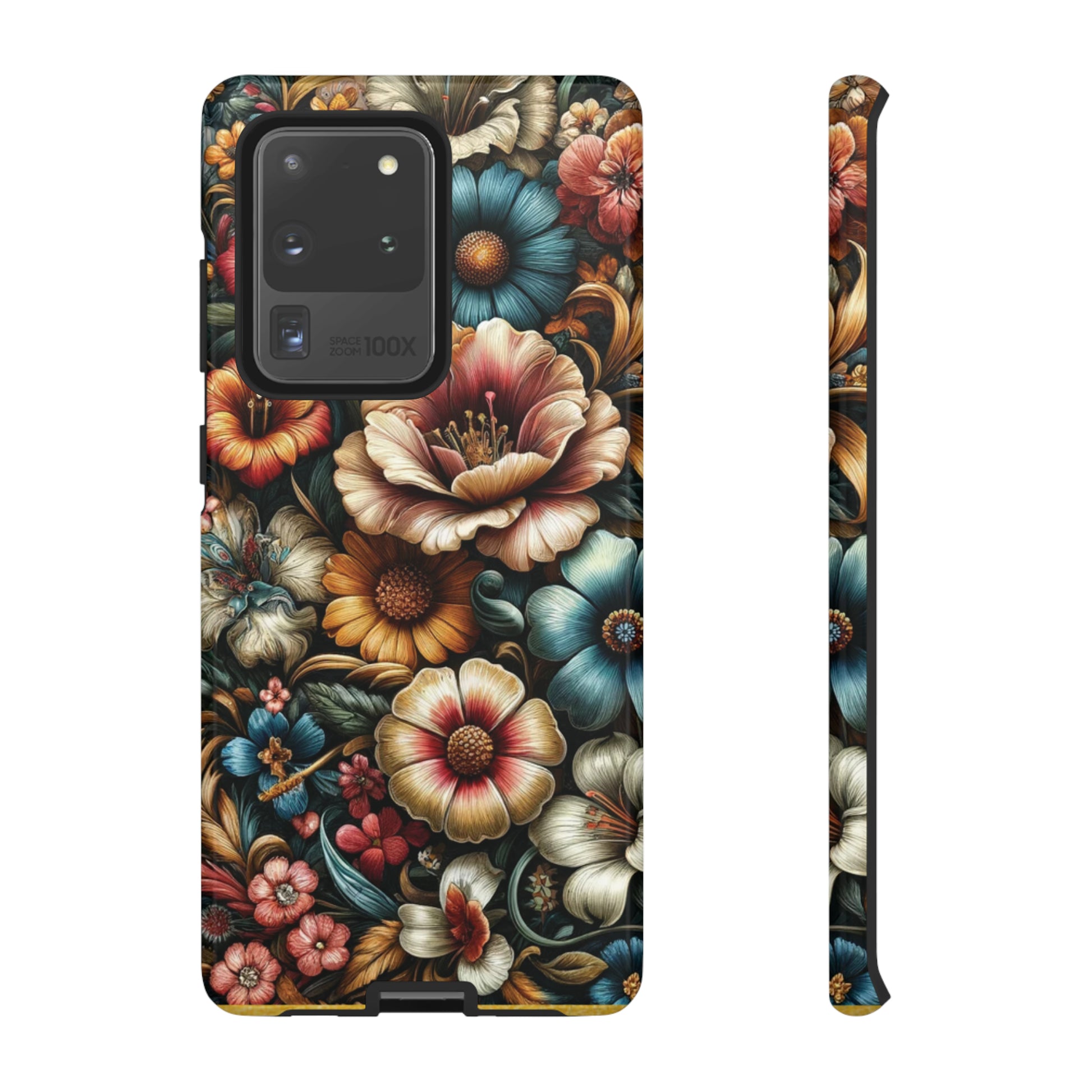 Pastel Floral Design Luxury Phone Tough Case Floral Elegant Durable Stylish for Modern Devices iPhone 15, Samsung iPhone Samsung Accessory Gift for Her.