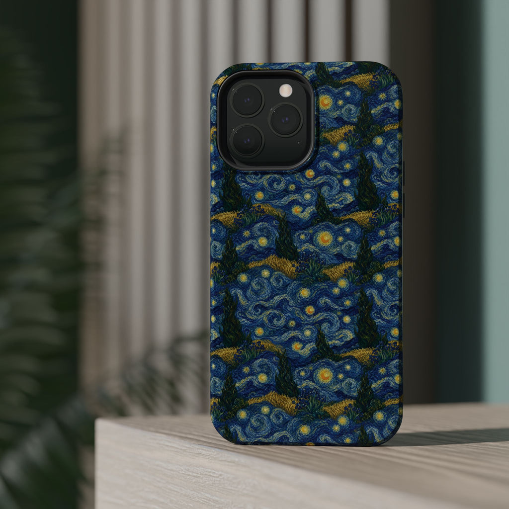 Van Gogh Illusion Magnetic Phone Case — Elegant Impact‑Resistant Art Lover Design