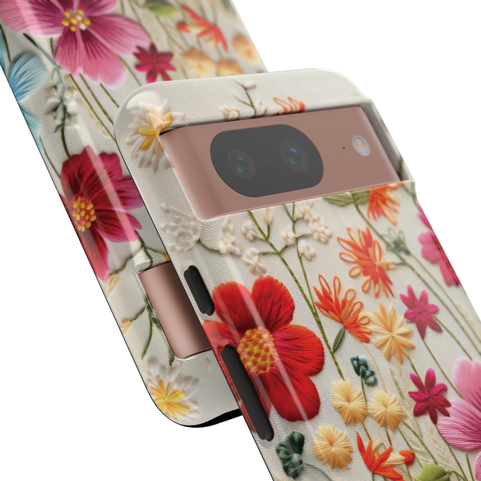 3D Floral Phone Case Elegant Faux Flower Durable for iPhone Samsung Smartphone iPhone 15, 14, 13 Samsung Gift for Mom