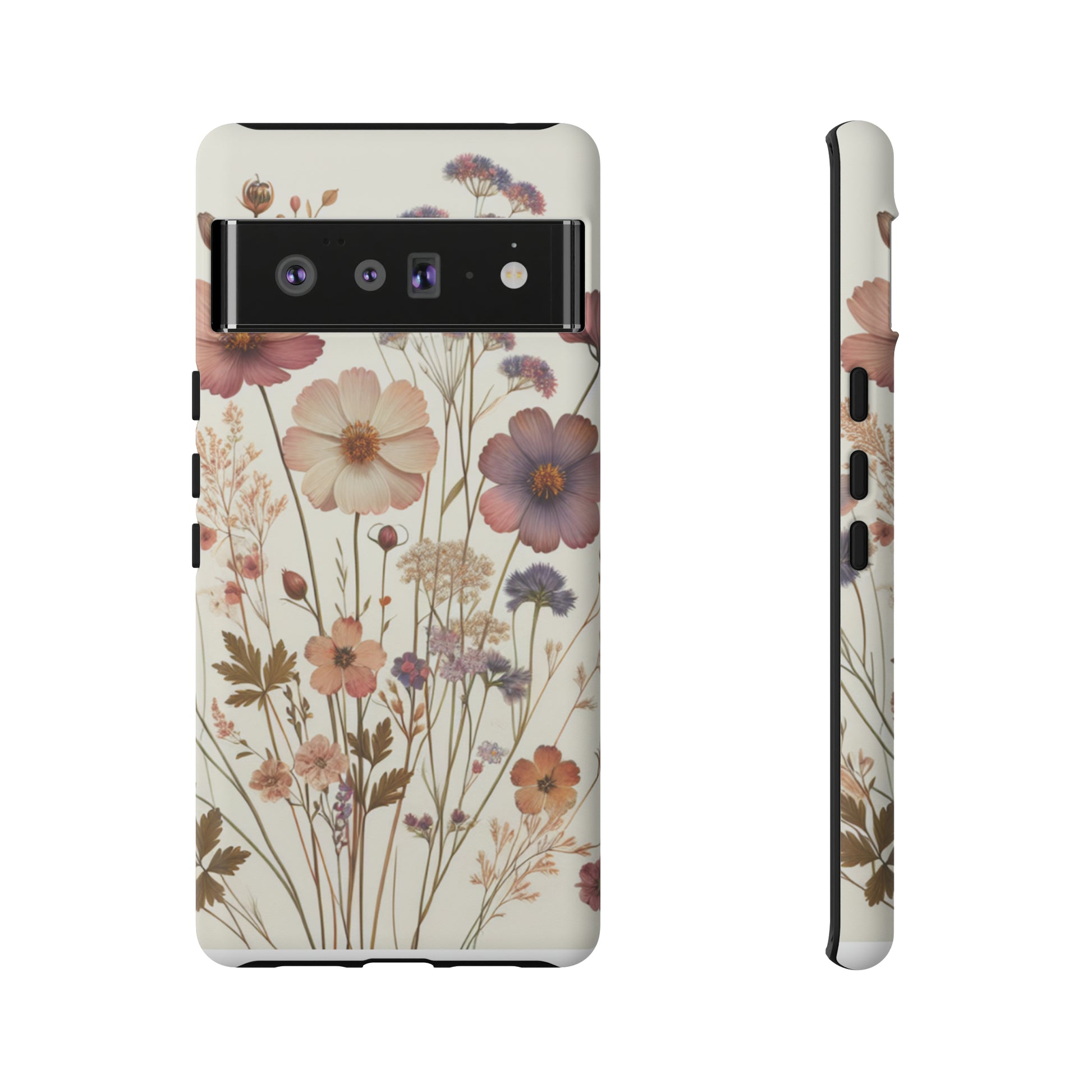 Wildflower Boho Luxury Phone Tough Case Floral Elegant Durable Stylish for Modern Devices iPhone 15, Samsung iPhone Samsung Accessory Gift for Her.